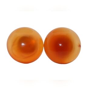 12mm Round Carnelian Silver Stud Earrings 12RSSE10